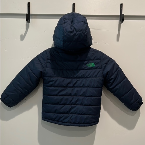 The North Face Navy Puffer Jacket with Hood - Picture 2 of 4